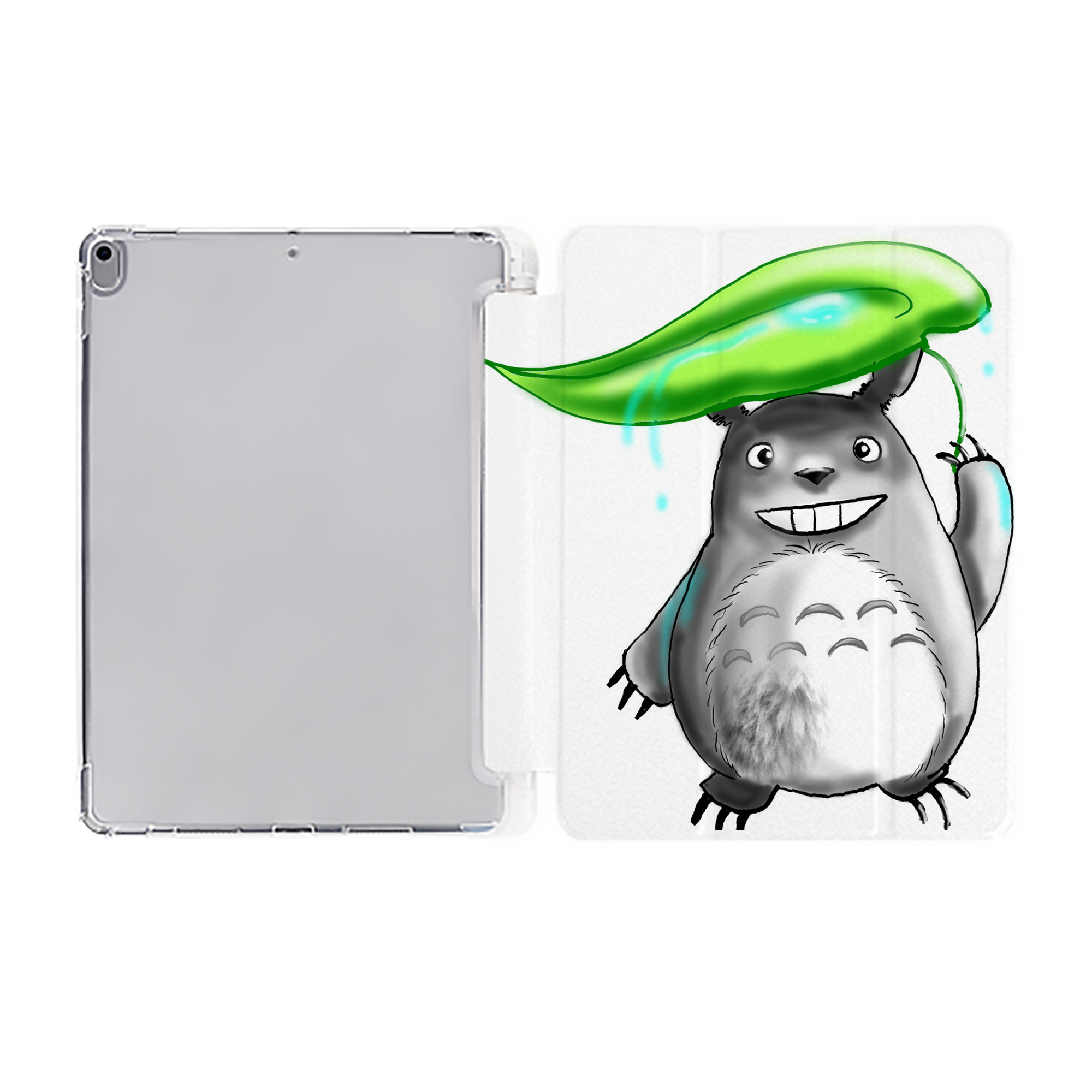 （画像用） となりのトトロ 草壁メイ 草壁サツキ My Neighbor Totoro Satsuki Kusakabe Mei Kusakabe IPad ケース ペン収納付き 三つ折りスタンド PUレザー×シリコン 対応機種9.5/10.5/10.9インチ